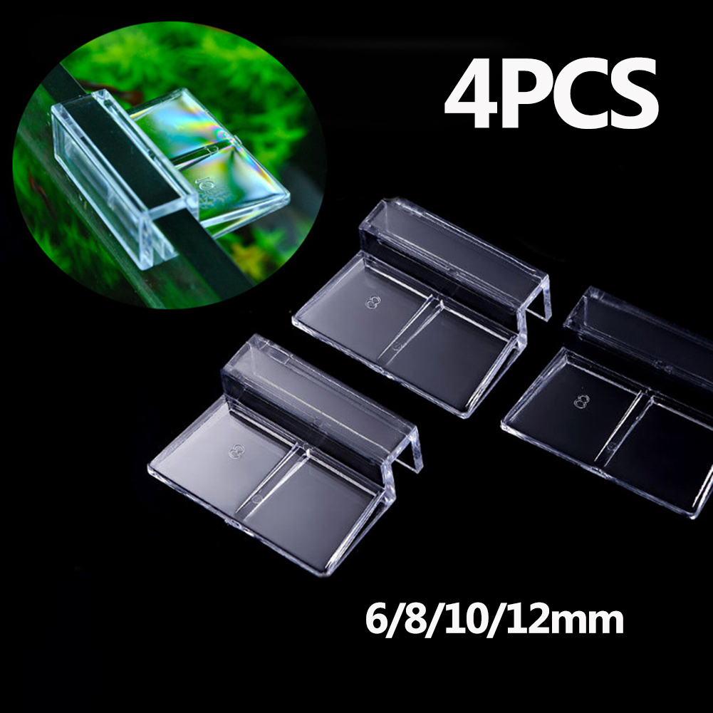 4pcs Fish Tank Bracket Clip Stand Clamp Aquarium Lid Acrylic Support Holder 6mm 8mm 10mm 12mm Glass Cover Plate Bracket Tools