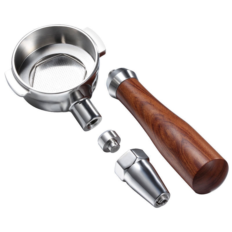 58Mm Teapresso Bottomless Portafilter Tea Holder Single Spout Brewing Filter Solid Wood For Expobar/Rocket/E61/GA