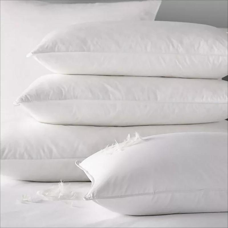 Goose Feathers and Down White Pillow Inserts Bed Sleeping el Collection Set of 2 Standard