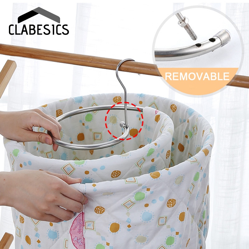 1PCS Round spiral Quilt Sheets Hanger Stainless Steel Rotating Drying Rack Save Space Blanket Hanger Outdoor Home Balcony Hanger