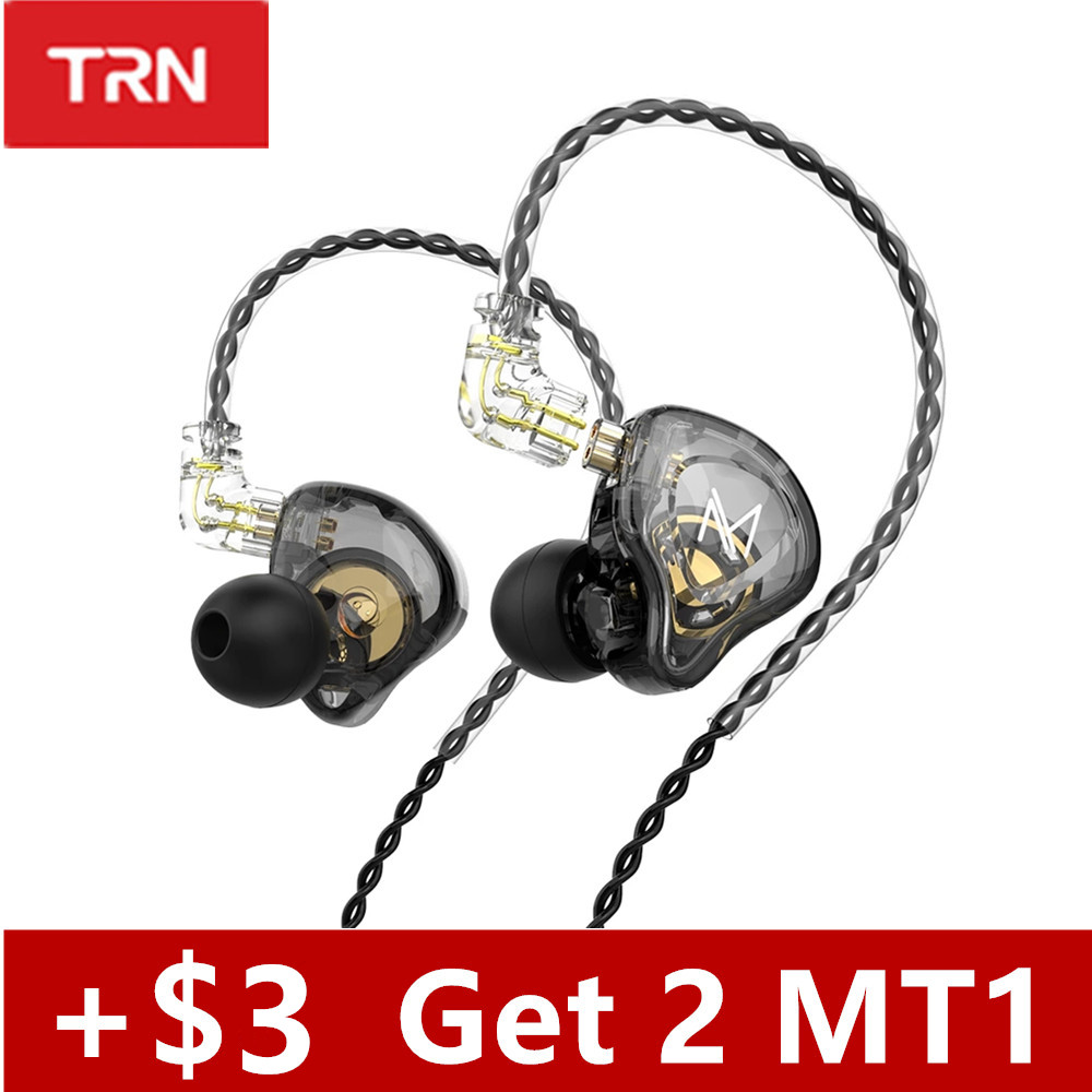  TRN MT1 In Ear Earphone Dynamic DJ Monitor IEM Earbud HIFI Sport Noise Cancelling Headsets TRN M10 TA1 ST1 V90s T300 X7