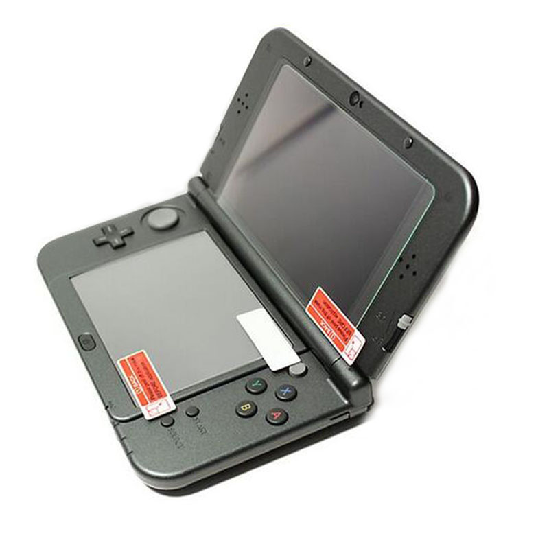 Top Tempered Glass LCD Screen Protector+Bottom PET Clear Full Cover Protective Film Guard for Nintendo 3DS XL/LL 3DSXL/3DSLL