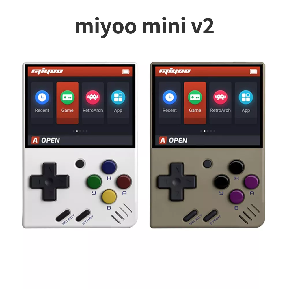 Miyoo Mini V2 2.8 inch IPS Screen Retro Video Gaming Console Source Portable Handheld Game Players for FC GBA PS Kids Gift