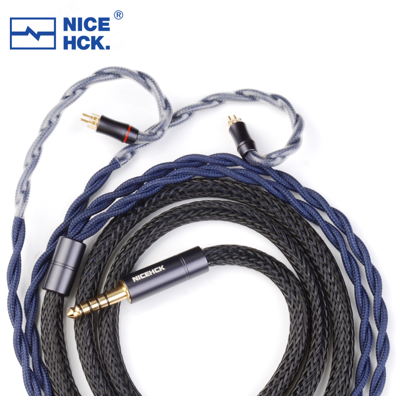 NiceHCK DragonScale Flagship 7N OCC+ Palladium Silver Alloy Mixed Earphone Cable 4.4mm MMCX/0.78mm 2Pin for HeartField Legacy2