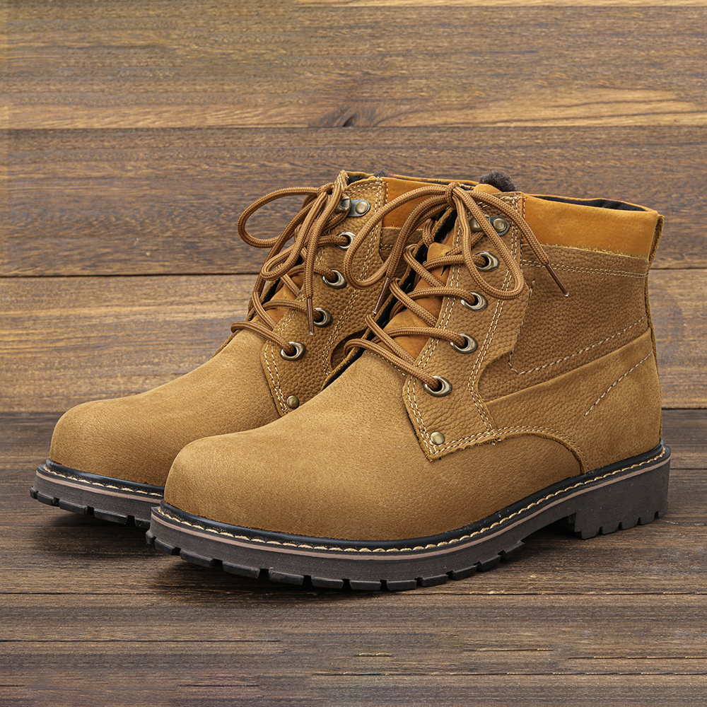 "Men Winter Boots Genuine Leather Size 38-50 Snow boots for men  BaulBarkman  Men Ankle Boots #8988