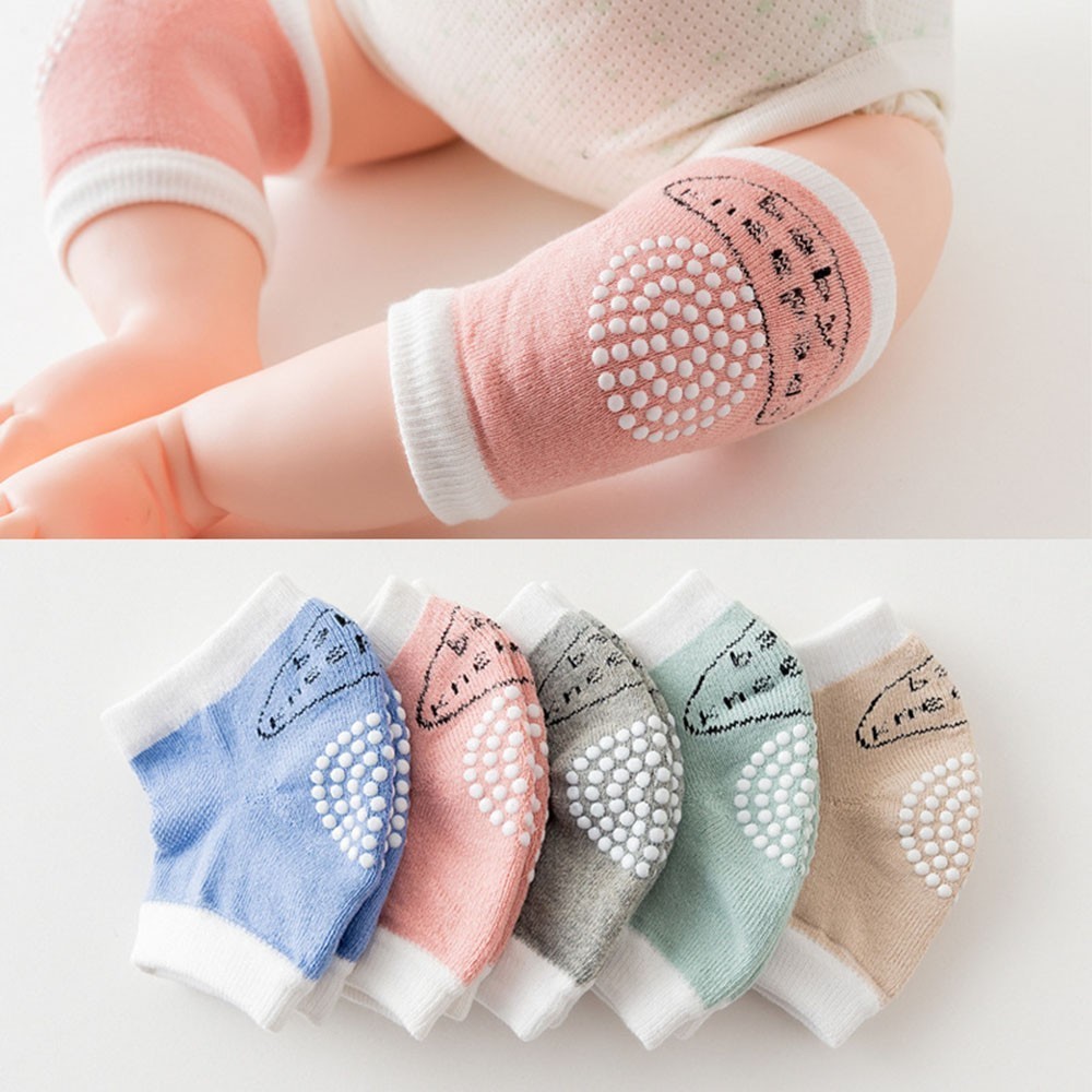 0-3 year Babys Non-slip Baby Girls  Knee Pads Protector Crawling Elbow Kneepad Terry Thick Mesh Breathable Warmers Cotton