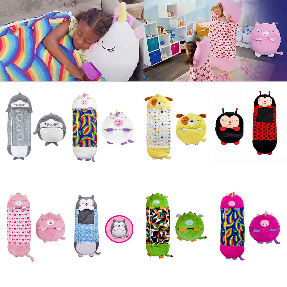 Kids Cartoon Sleepsacks Children Rabbit Fur Sleeping Bag Dormilocos Saco Dormir Baby Sleep Sack For  Girls Birthday Gift