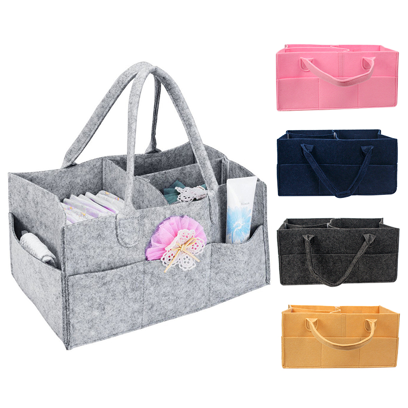 Baby Diaper Caddy Organizer Portable Holder Bag for Changing Table and Car Nursery Essentials Storage Bins Nappy Bags