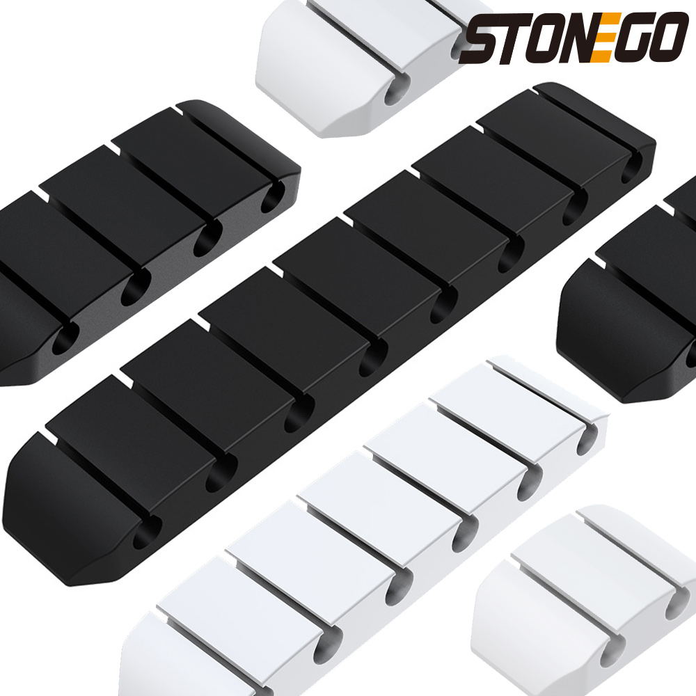 STONEGO Cable Organizer Silicone USB Cable Winder Desktop Tidy Management Clips Cable Holder for Mouse Headphone