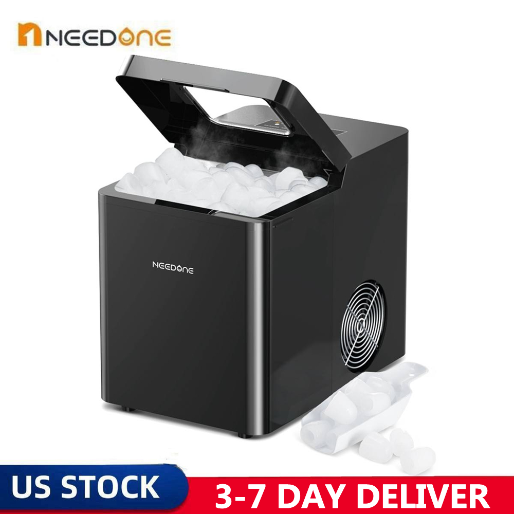 NEEDONE Ice maker Electric bullet-cylindrical Ice machine 7mins Fast Icing 33lb/24h Bullet-Shape Ice Low Noise for Home Bar