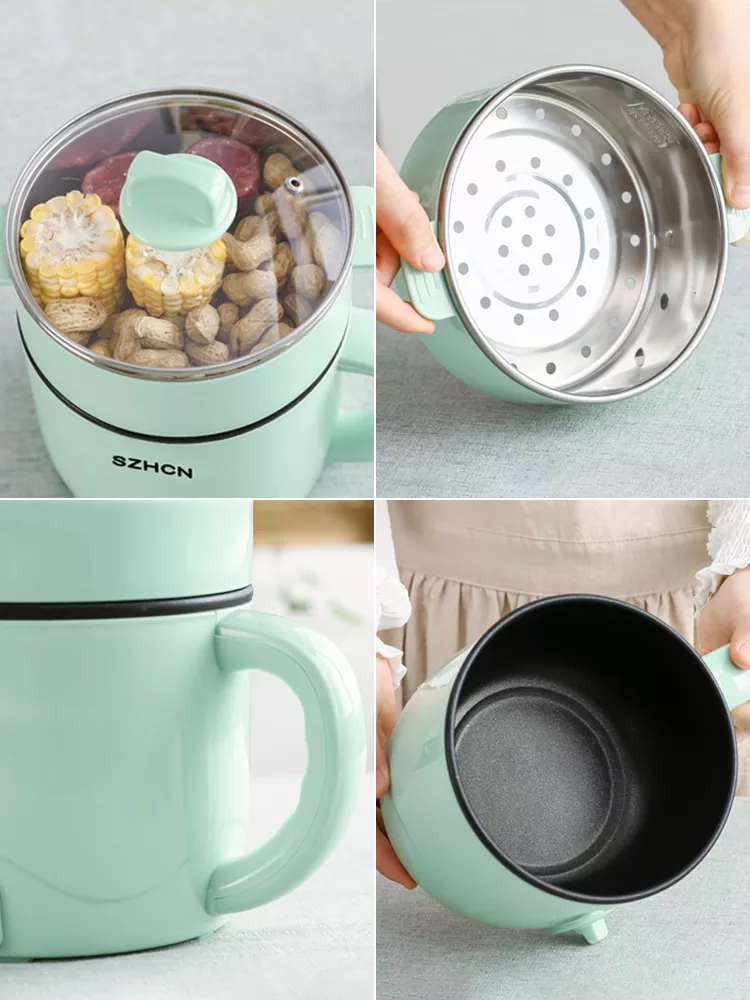 220V Mini Multifunction Electric Cooking Machine Household Single/Double Layer Pot Multi Electric Rice Cooker Non-stick Pan