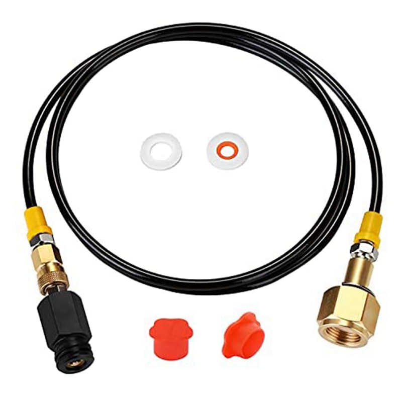 CGA320 To TR21-4 Soda Maker Co2 Tank Cylinder Direct Adapter With 60 Inch High-Pressure Hose，Soda Maker Direct Connector