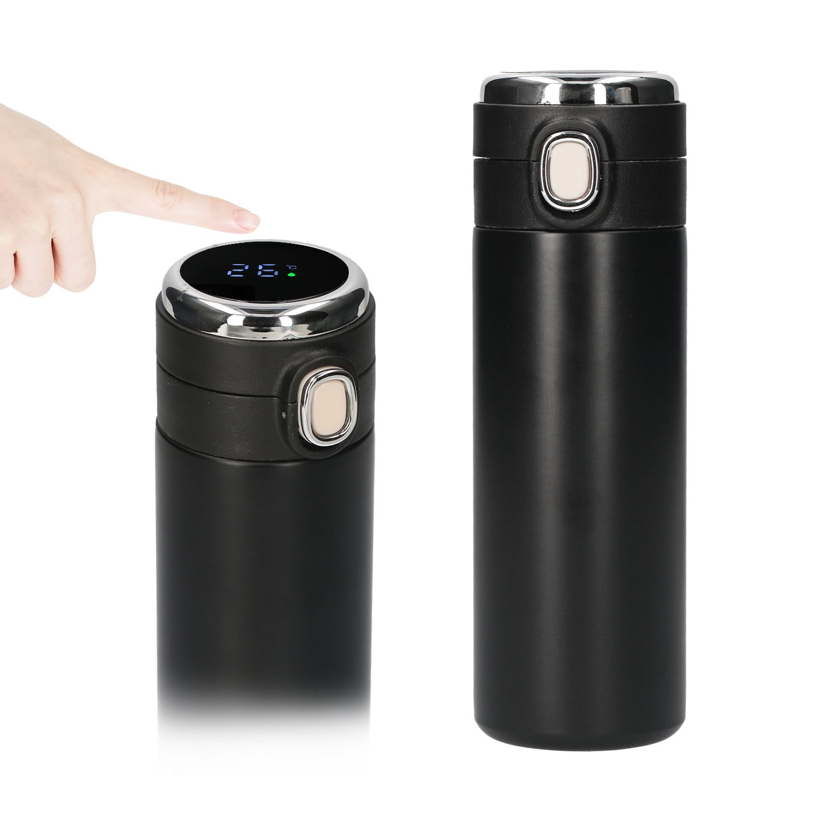 420ml Intelligent Vacuum Insulated Bottle Realtime Temperature Display LED Touch Screen Stainless Steel Vacuum Bottle Travel Mug