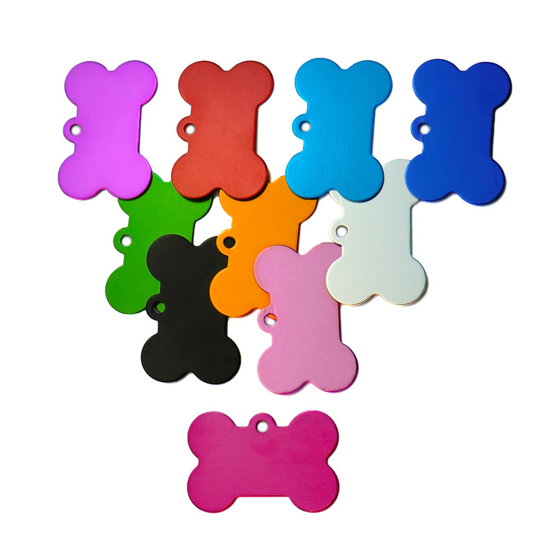 Whole20pcs Bone Double Sides Personalized Dog ID Tags Customized Cat Puppy Name Phone No. Pet ID Tags Dog Cat Name Phone