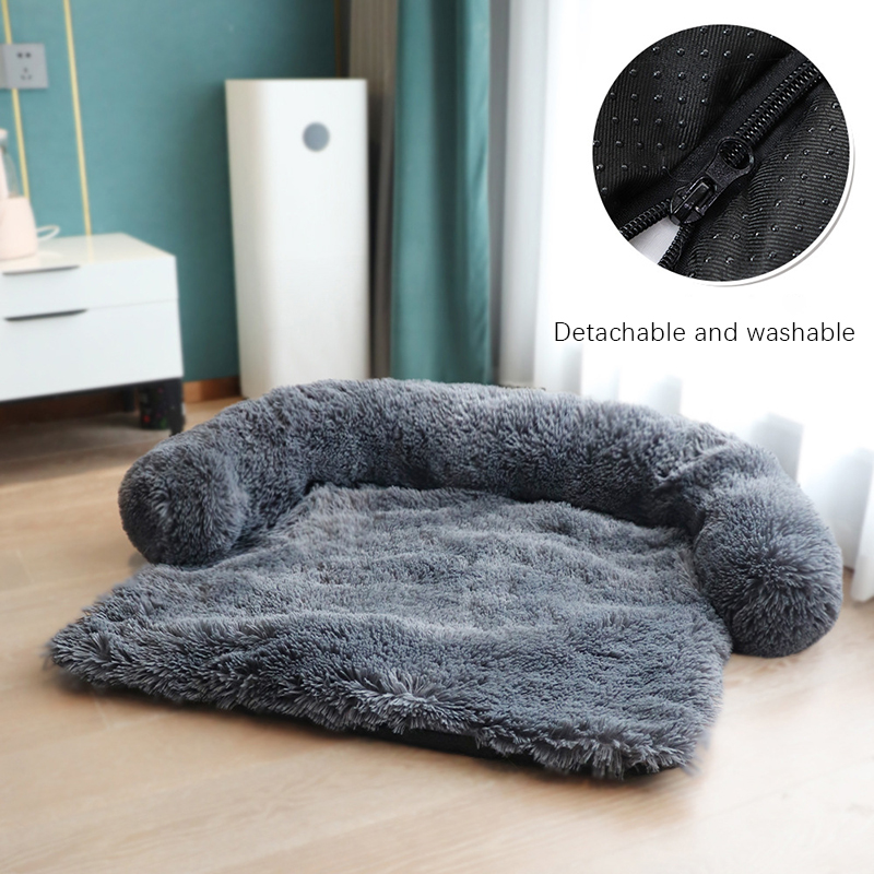 Plush Dog Mat Warm Pet Sofa Pad Removable Washable Winter Kennel Blanket Bed Floor Protector Accessories For Cats Dogs Sleeping