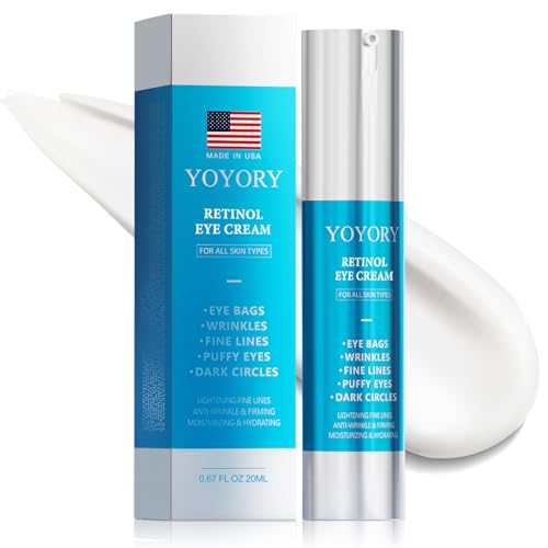 Retinol Under Eye Cream - Anti Aging Eye Cream for Dark Circles and Puffiness, Wrinkles, Fine Lines Eye Bags Treatment Skin Care Hydrates & Lifts (20ml)