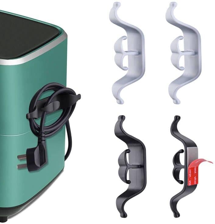 4 Pack Cord Organizer for Appliances, Kitchen Gadgets Cord Organizer Stick On, Adhesive Cord Winder Wrapper Holder Cord Keeper, Kitchen Appliance Accessories for Mixer, Coffee Maker, Air Fryer