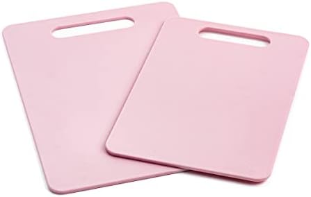 GreenLife 2 Piece Cutting Board Kitchen Set, Dishwasher Safe, Extra Durable, Soft Pink