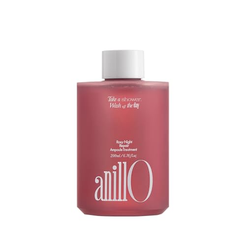 Rosy Night Repair Hair Ampoule Treatment with Protein, Peptide, Amino Acid Complex to Repair Damaged & Dyed Hair, Musky Floral Scent, Color Safe, Silicone, Sulfate & Paraben Free (200ml / 6.76 fl.Oz)