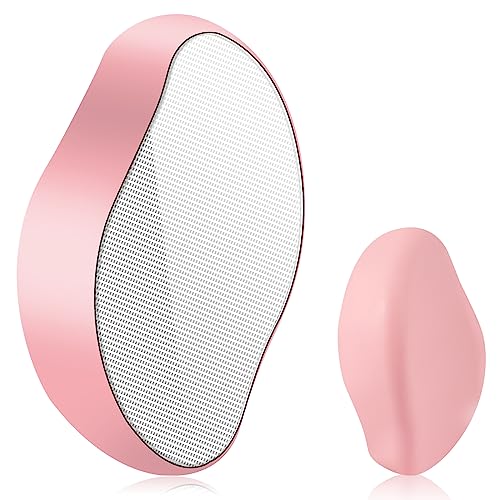 Crystal Hair Eraser for Women and Men, Reusable Crystal Hair Remover Magic Painless Exfoliation Hair Removal Tool, Magic Hair Eraser for Back Arms Legs (Pink)