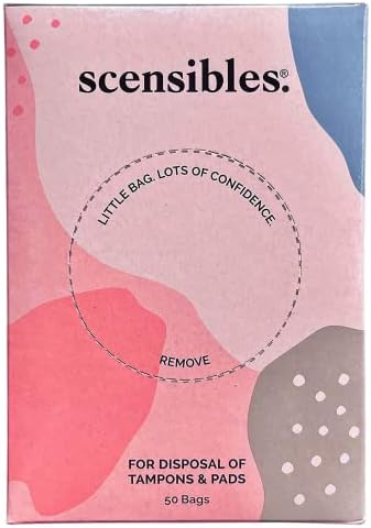 Personal Care Disposal Bags (50 Count) - For Tampons, Pads, Liners, Condoms & More - Discreet, Hygienic & Odor-Reducing Disposal Solution