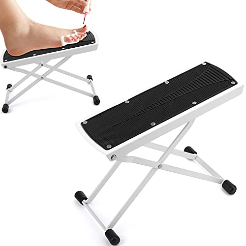 Pedicure Foot Rest, Non-Slip East-at Home Beauty 6 Heights Adjustable Sturdy Manicure Foot Rest, Treat Your Feet No More Bending or Stretching