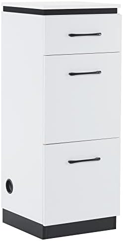 BarberPub Barber Salon Storage Cabinet Barber Organizer with Tool Drawers for Hair Styling Multi-Purpose Beauty Equipment for Barber Salon Shop 2002 (White)