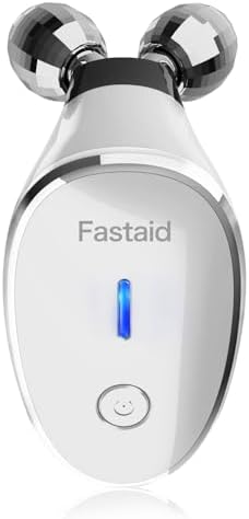 Microcurrent Facial Devices, Face Microcurrent Device, Facial Roller Massager for Double Chin, Boost Skin Care Products Absorption, Glossy White