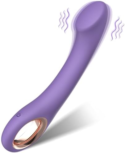 G Spot Vibrator Sex Toys - Ergonomics Curved Clitoral G Spot Anal Stimulator Dildo, Adult Toys with 10 Powerful Vibrating Modes, Soft Silicone Adult Sex Toy for Women Couple (Purple)