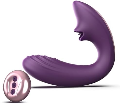 Tracy's Dog Clitoral Licking G-Spot Vibrator - Remote-Controlled Adult Toys with 7 Licking & 10 Vibration Modes for Clit & G-Spot Stimulation, Hands-free Tongue Vibrator Oral Sex Toy for Women Couple