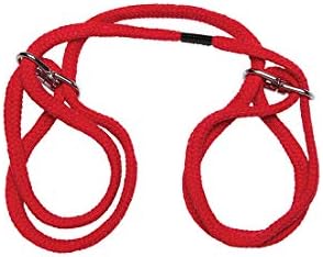 Doc Johnson Japanese Style Bondage - 100% Cotton Wrist or Ankle Cuffs - Quick, Easy Use and Removal, Red