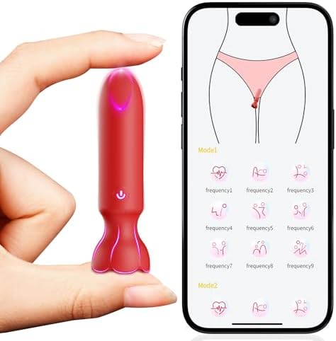Mini Bullet Vibrator Adult Toys - Vibrators App Controlled Female Sex Toys with 9 Vibration Modes, Lipstick G Spot Dildo Clitoral Vibrator, Long Distance Discreet Vibrator for Women & Couples (Pink)