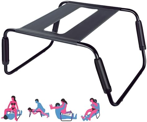 BDSM Height Adjustable Sex Chair Easy to Assemble Adult Toys Sex Furniture for Bedroom Couples Sex Toys Sex Furniture Sex Bench for Couples Adult Sex Toys SM Games in Bathroom Bedroom (Black)