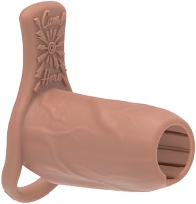 The Happy Wife Penis Sleeve | Cock Sheath w/Clit Stimulating Grind Pad | Girth Enhancer | Open Ended for Sensitivity | Sexual Pleasure Enhancer for Men, Women & Couples | Nude Color Size Large
