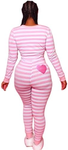 Women's V Neck Long Sleeve Jumpsuit Bodycon One Piece Pajamas Bodysuit Romper Sleepwear