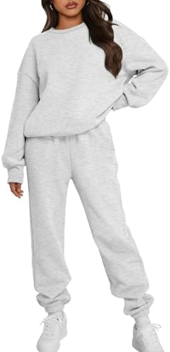 Trendy Queen Sweatsuits Women 2 Piece Outfits Two Piece Crewneck Sweatshirts Sets Lounge Fall Sweatpants 2024 Tracksuits