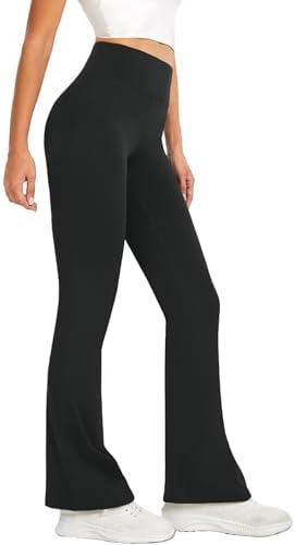 Women's Flare Yoga Pants High Waisted Flared Leggings Bootcut Workout Bell Bottoms Leggings Tummy Control