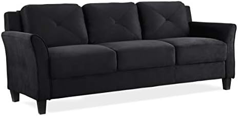 Lifestyle Solutions Harrington Sofa, 78.7"W x 31.5"D x 32.7"H, Black