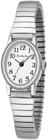 BOSHIYA Silver Watches for Women Easy Read Analog Quartz Women Watch with Stainless Steel Expansion Band Ladies Wrist Watches Waterproof