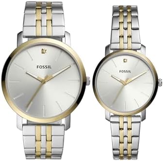 His and Her Lux Luther Three-Hand Two-Tone Stainless Steel Watch Gift Set