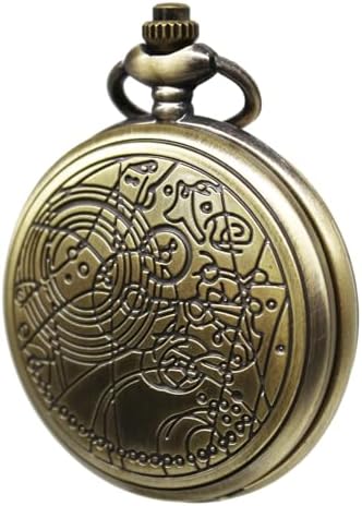Vintage Pocket Watch, Doctor Who Pocket Watch, Quartz Pocket Watch with Chain for Men Women