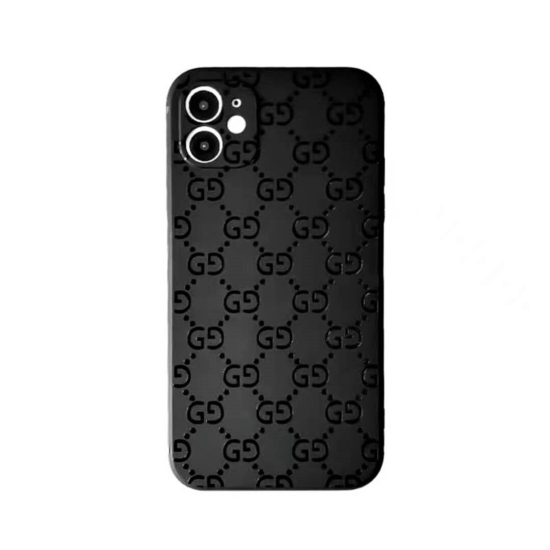 GG Imprint Total Matte Black iPhone Case