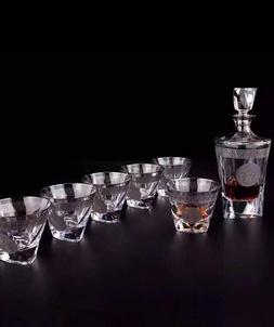 Replica versace home golden crystal decanter and goblets