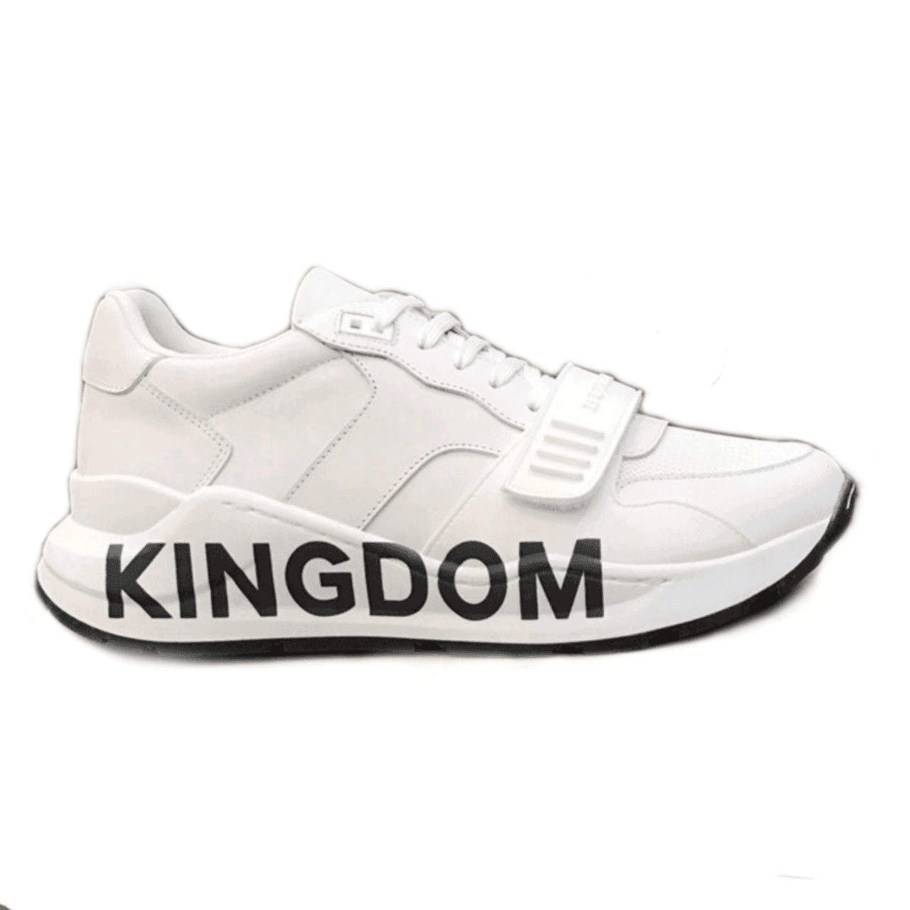 BURBERRY KINGDOM PRINT SNEAKERS IN WHITE – BBR56