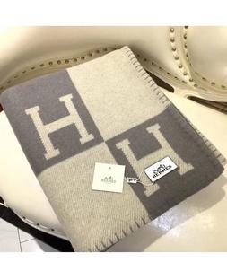 Mirror copy hermes home grey wool bedspread