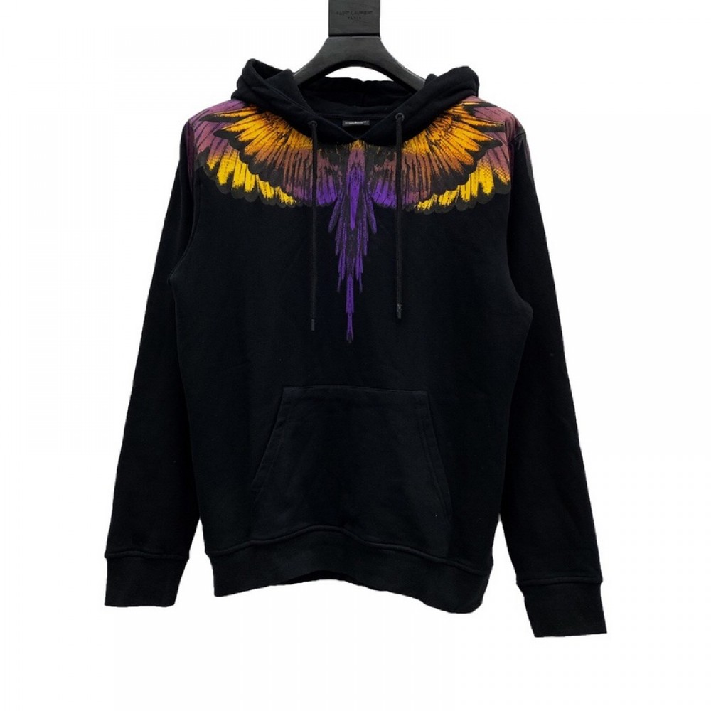 A+ Quality Marcelo Burlon Mix Violet Wings Hoodie Black